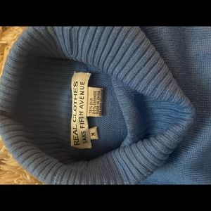 Blue turtle neck sweater